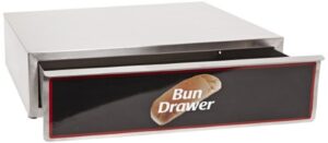 benchmark 65020 dry bun box, 22" width x 7" height x 16" depth, for 20 hotdog roller grill