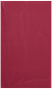 crown burgundy plastic table cover 54" x 108"