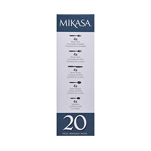 Mikasa Delano 20-Piece Stainless Steel Flatware Set