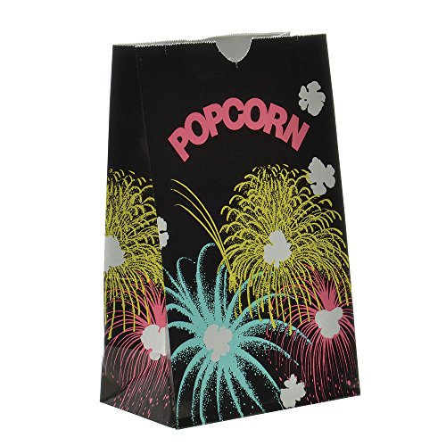 Bagcraft Papercon 300451 Theater Popcorn Bag with Black FunBurst Design, 170 oz Capacity, 11-3/4" Length x 7-1/2" Width x 3-1/2" Height (Case of 250)