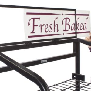 Displays2go Steel Baker's Rack with Wheels Six Wire Shelves, Black