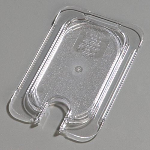 Carlisle FoodService Products 10337U07 StorPlus Ninth Size Polycarbonate Universal Flat Surface Notched Food Pan Lid, Clear (Pack of 6)