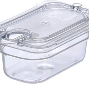 Carlisle FoodService Products 10337U07 StorPlus Ninth Size Polycarbonate Universal Flat Surface Notched Food Pan Lid, Clear (Pack of 6)