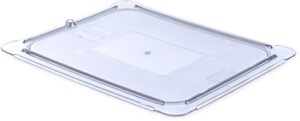 carlisle foodservice products 10236u07 storplus half size polycarbonate universal flat surface food pan lid, clear