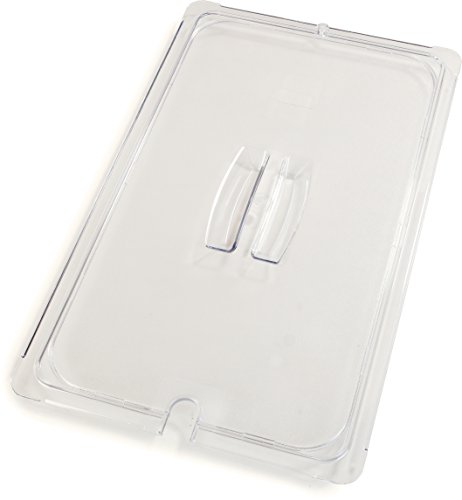 Carlisle FoodService Products 10211U07 StorPlus Full Size Polycarbonate Universal Handled Notched Food Pan Lid, Clear