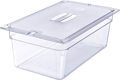 Carlisle FoodService Products 10211U07 StorPlus Full Size Polycarbonate Universal Handled Notched Food Pan Lid, Clear