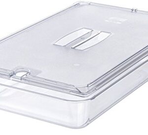 Carlisle FoodService Products 10211U07 StorPlus Full Size Polycarbonate Universal Handled Notched Food Pan Lid, Clear