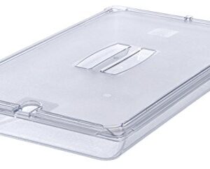 Carlisle FoodService Products 10211U07 StorPlus Full Size Polycarbonate Universal Handled Notched Food Pan Lid, Clear