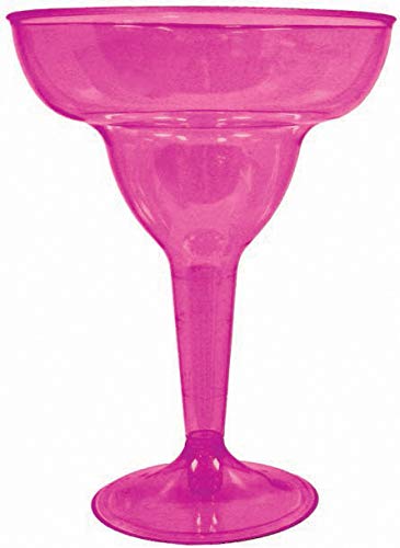 Amscan Fiesta Colors Margarita Plastic Glasses - 11 Oz. Pack of 20