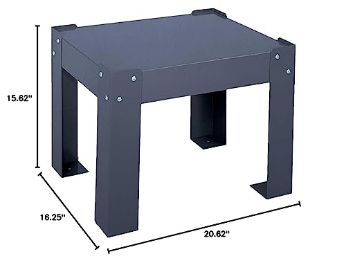 Durham 304-95 Gray Steel Base for Large Slide Racks, 20-5/8" Width x 15-5/8" Height x 16-1/4" Depth