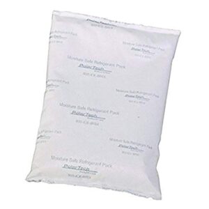 polar tech tp6/ms ice brix viscous gel moisture safe refrigerant cold pack, 4" length x 6" width x 3/4" thick (case of 48), white
