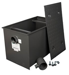 wentworth 70 pound commercial grease trap interceptor for restaurant under sink kitchen, 35 gpm, wp-gt-35