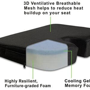 TravelMate Large Medium-Firm Wellness Seat Cushion - 17 x 13 x 3 inches