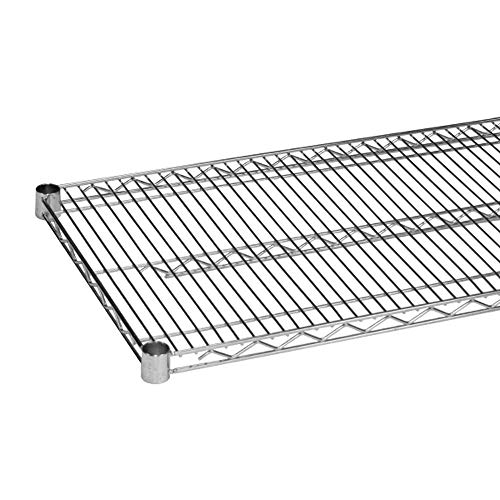 Quantum Storage Systems 2124C Extra Wire Shelf for 21" Deep Wire Shelving Unit, Chrome Finish, 800 Load Capacity, 1" H x 24" W x 21" D