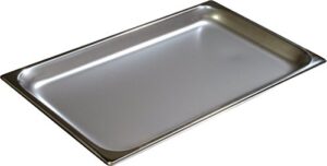 carlisle foodservice products 607001 durapan light gauge stainless steel full-size steam table food pan, 1" deep (pack of 6)