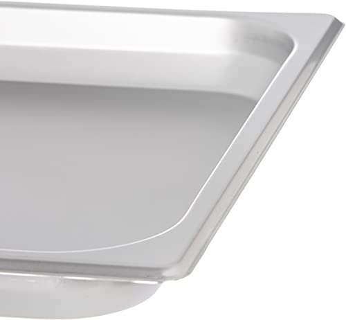 Carlisle FoodService Products 607001 DuraPan Light Gauge Stainless Steel Full-Size Steam Table Food Pan, 1" Deep (Pack of 6)