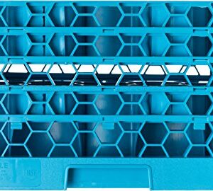 Carlisle FoodService Products RW20-314 OptiClean NeWave Polypropylene 20-Compartment Glass Rack with 4 Extenders, 19-3/4" Length x 19-3/4" Width x 10.30" Height, Blue (Case of 2)