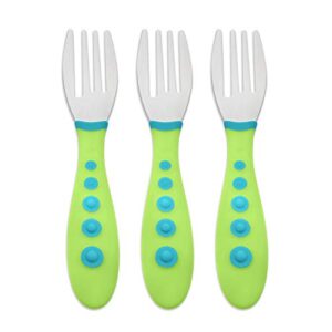 nuk first essentials kiddy cutlery forks, 3-count (color may vary)