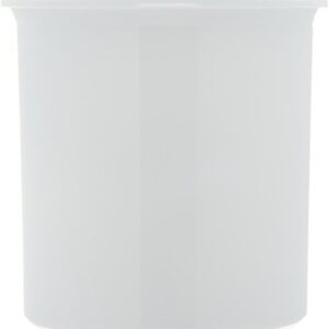 Carlisle FoodService Products Classic™ Round Storage Container with Lid, 1.2 Quart Crock, White