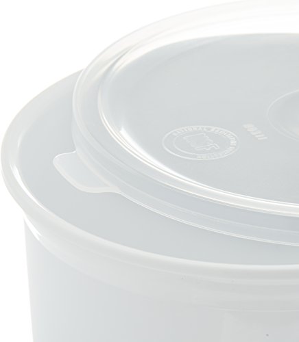 Carlisle FoodService Products Classic™ Round Storage Container with Lid, 1.2 Quart Crock, White