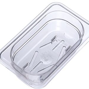 Carlisle FoodService Products CFS 1033507 TopNotch Polycarbonate Drain Shelf, 5" Length x 2.38" Width x 5/8" Height, Clear, For One-Ninth Size Food Pan (Case of 6)