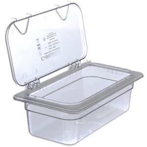 Carlisle FoodService Products Plastic Food Pan 1/3 Size 4 Inches Deep Clear (Pack of 6)