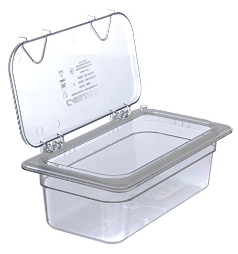 Carlisle FoodService Products Plastic Food Pan 1/3 Size 4 Inches Deep Clear (Pack of 6)