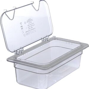 Carlisle FoodService Products Plastic Food Pan 1/3 Size 4 Inches Deep Clear (Pack of 6)