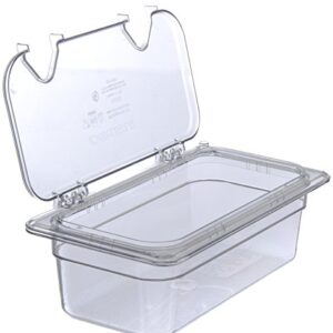 Carlisle FoodService Products Plastic Food Pan 1/3 Size 4 Inches Deep Clear (Pack of 6)