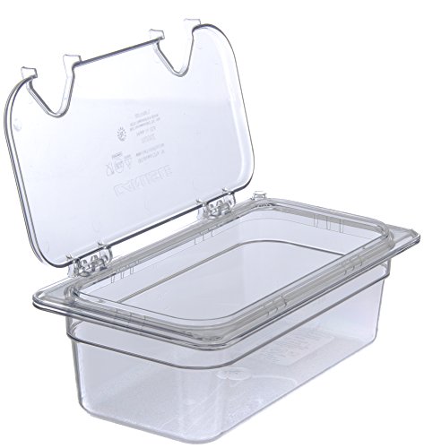 Carlisle FoodService Products Plastic Food Pan 1/3 Size 4 Inches Deep Clear (Pack of 6)