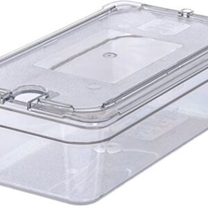 Carlisle FoodService Products Plastic Food Pan 1/3 Size 4 Inches Deep Clear (Pack of 6)