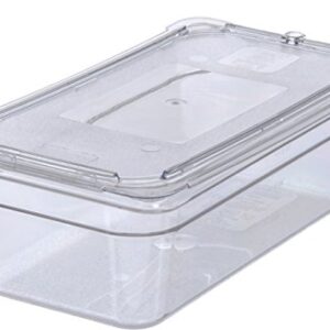 Carlisle FoodService Products Plastic Food Pan 1/3 Size 4 Inches Deep Clear (Pack of 6)