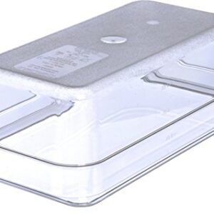 Carlisle FoodService Products Plastic Food Pan 1/3 Size 4 Inches Deep Clear (Pack of 6)