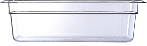 Carlisle FoodService Products Plastic Food Pan 1/3 Size 4 Inches Deep Clear (Pack of 6)