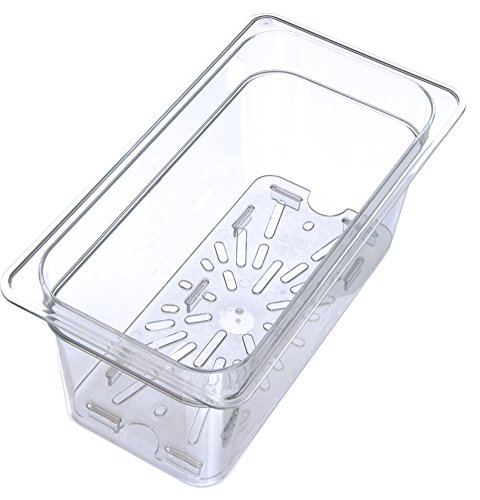 Carlisle FoodService Products Plastic Drain Shelf for 1/3 Size Food Pan Clear (Pack of 6)