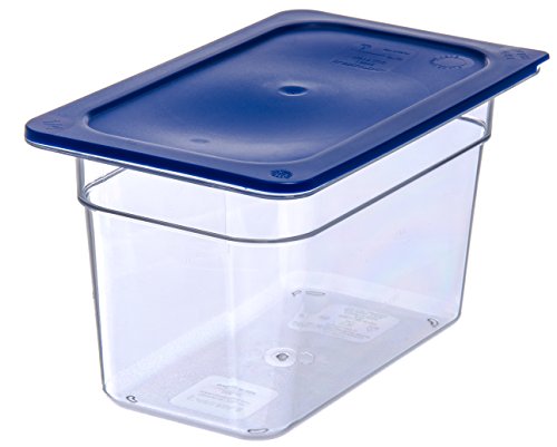 Carlisle FoodService Products Plastic Food Pan 1/4 Size 6 Inches Deep Clear (Pack of 6)