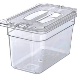 Carlisle FoodService Products Plastic Food Pan 1/4 Size 6 Inches Deep Clear (Pack of 6)