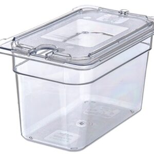 Carlisle FoodService Products Plastic Food Pan 1/4 Size 6 Inches Deep Clear (Pack of 6)