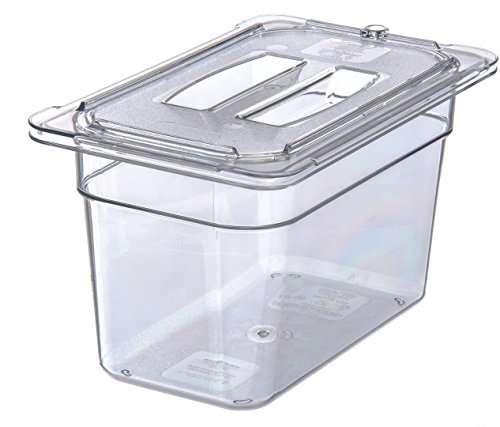 Carlisle FoodService Products Plastic Food Pan 1/4 Size 6 Inches Deep Clear (Pack of 6)