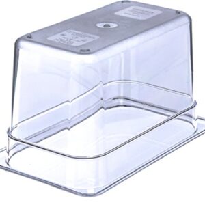 Carlisle FoodService Products Plastic Food Pan 1/4 Size 6 Inches Deep Clear (Pack of 6)