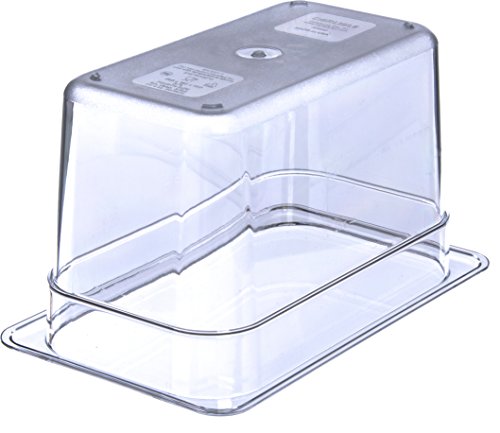 Carlisle FoodService Products Plastic Food Pan 1/4 Size 6 Inches Deep Clear (Pack of 6)