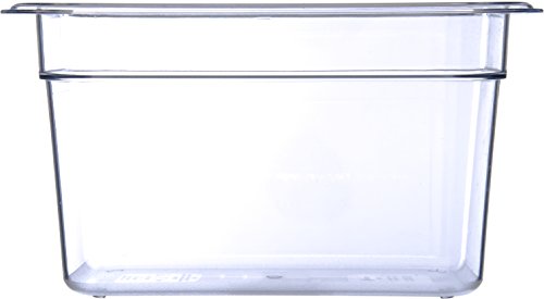 Carlisle FoodService Products Plastic Food Pan 1/4 Size 6 Inches Deep Clear (Pack of 6)