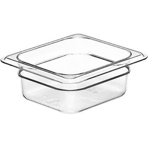 cambro 62cw135 camwear food pan plastic 1/6-size 2-1/2"d clear - case of 6