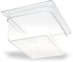carlisle foodservice products 10222b07 polycarbonate half-size food pan, 7.7 qt. capacity, 12-3/4 x 10-3/8 x 6", clear (case of 6)