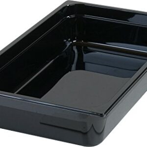 Carlisle FoodService Products 10201B03 Polycarbonate Full-Size Food Pan, 4", Black (Case of 6)