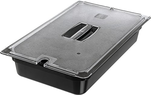 Carlisle FoodService Products 10201B03 Polycarbonate Full-Size Food Pan, 4", Black (Case of 6)