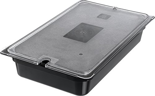 Carlisle FoodService Products 10201B03 Polycarbonate Full-Size Food Pan, 4", Black (Case of 6)