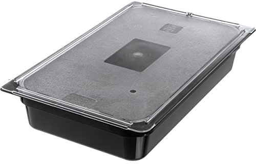 Carlisle FoodService Products 10201B03 Polycarbonate Full-Size Food Pan, 4", Black (Case of 6)