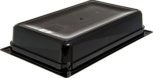 Carlisle FoodService Products 10201B03 Polycarbonate Full-Size Food Pan, 4", Black (Case of 6)