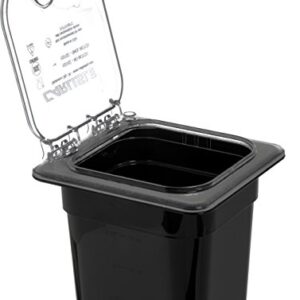 Carlisle FoodService Products 3068503 Plastic Food Pan, 1/6 Size, 6 Inches Deep, Black